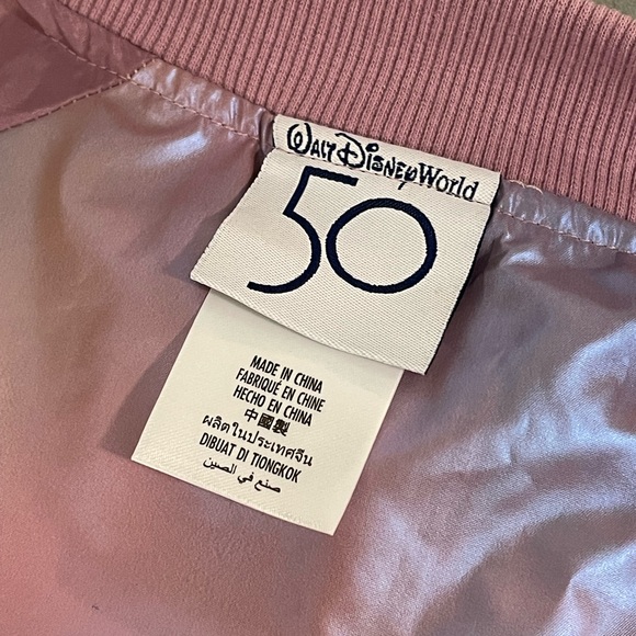 NWT Walt Disney World 50th Anniv EARidescent Pink Windbreaker Mickey Jacket - Picture 11 of 14